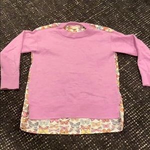 Crewcuts purple butterfly sweater size 4/5